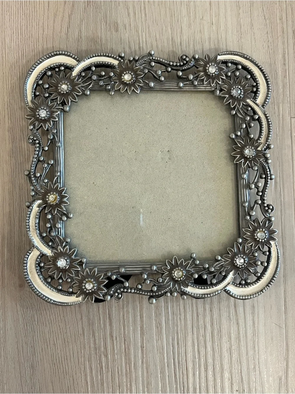 Ornate Celestial Metal Photo Frame Vintage